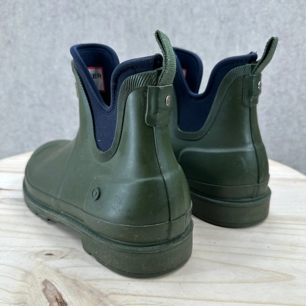 Hunter x Target Men Size 12 Green Rubber Ankle Rain Boots Gorpcore Utility